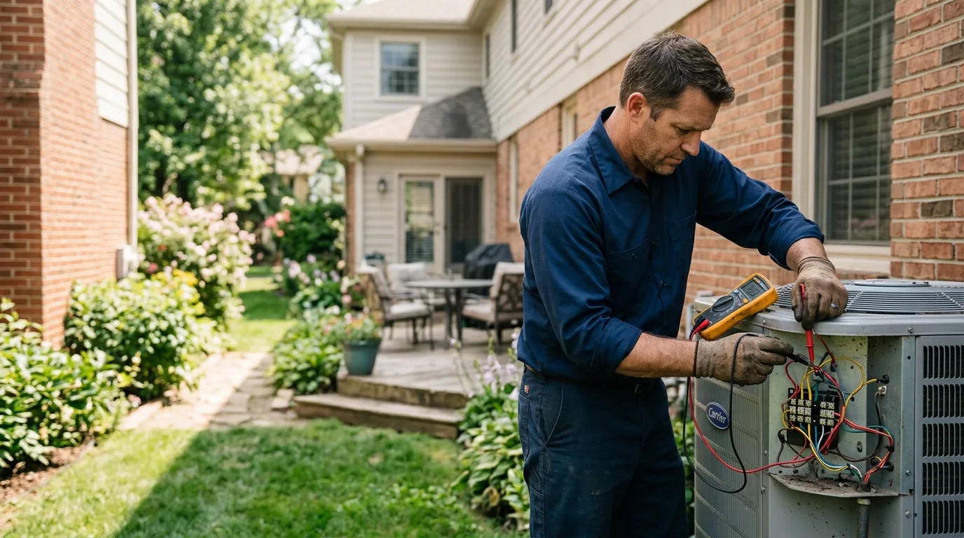 HVAC technician working near Cerro Gordo, NC